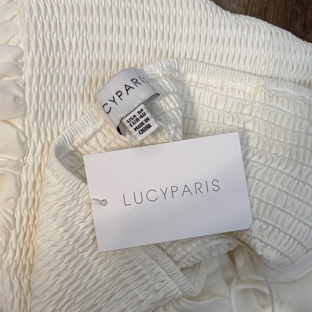 Lucy Paris Ivory Textured Dress - Picture 3 of 3